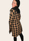 Longline Button-Up Plaid Flannel Hoodie