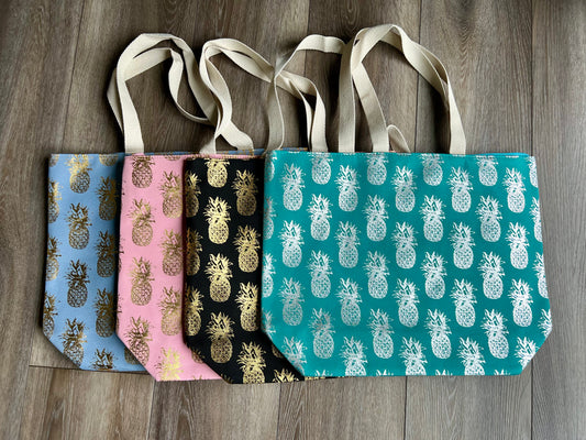 Pineapple Foil Tote Bag