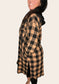 Longline Button-Up Plaid Flannel Hoodie