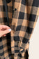 Longline Button-Up Plaid Flannel Hoodie