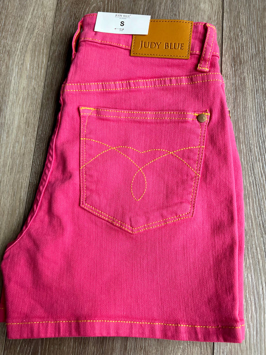 Judy Blue High-Rise ‘Pink Lemonade’ Jean Shorts