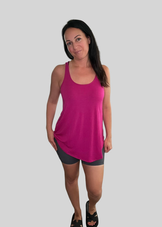 Round Neck Flowy Tank