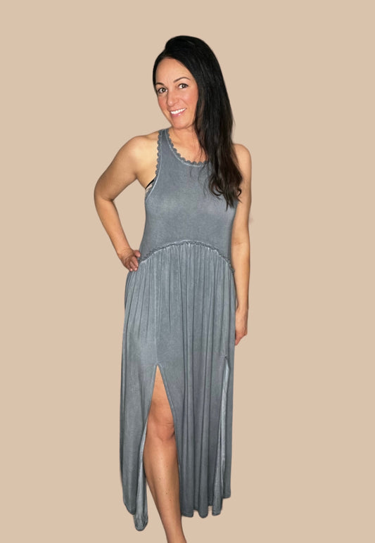 Stone Washed Vintage Maxi Dress