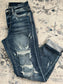 Judy Blue Mid-Rise Cuffed Destroyed Boyfriend Jeans