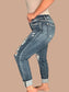 Judy Blue Mid-Rise Cuffed Destroyed Boyfriend Jeans