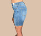 Judy Blue High-Rise Tummy Control Double Button Bermuda Jean Shorts