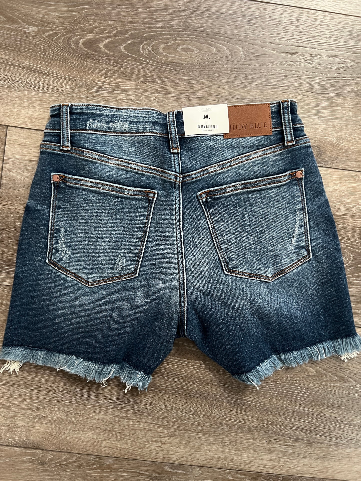 Judy Blue Mid-Rise 2 Button Destroyed ‘Dad’ Shorts