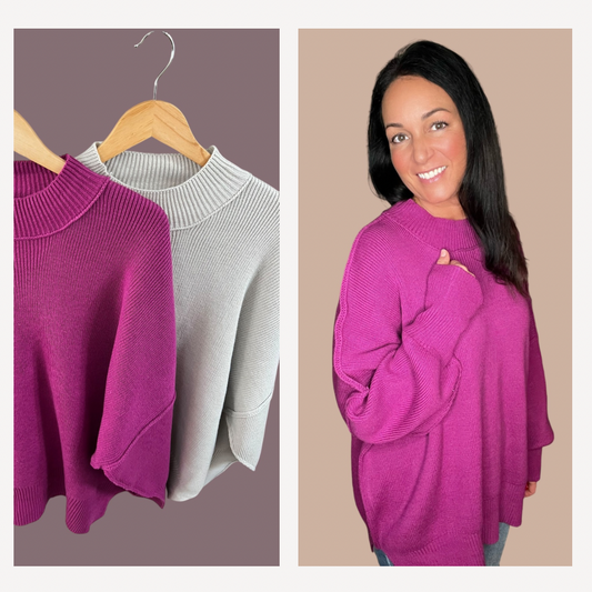 Side Slit Oversized Sweater