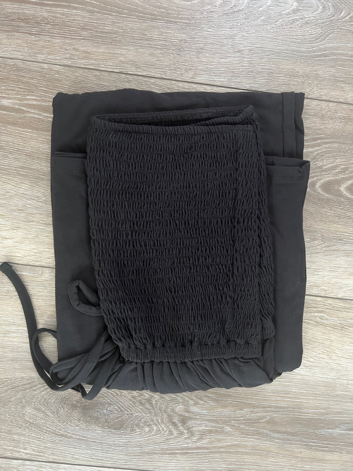 Smocked Tube Top Wide Leg Jumpsuit