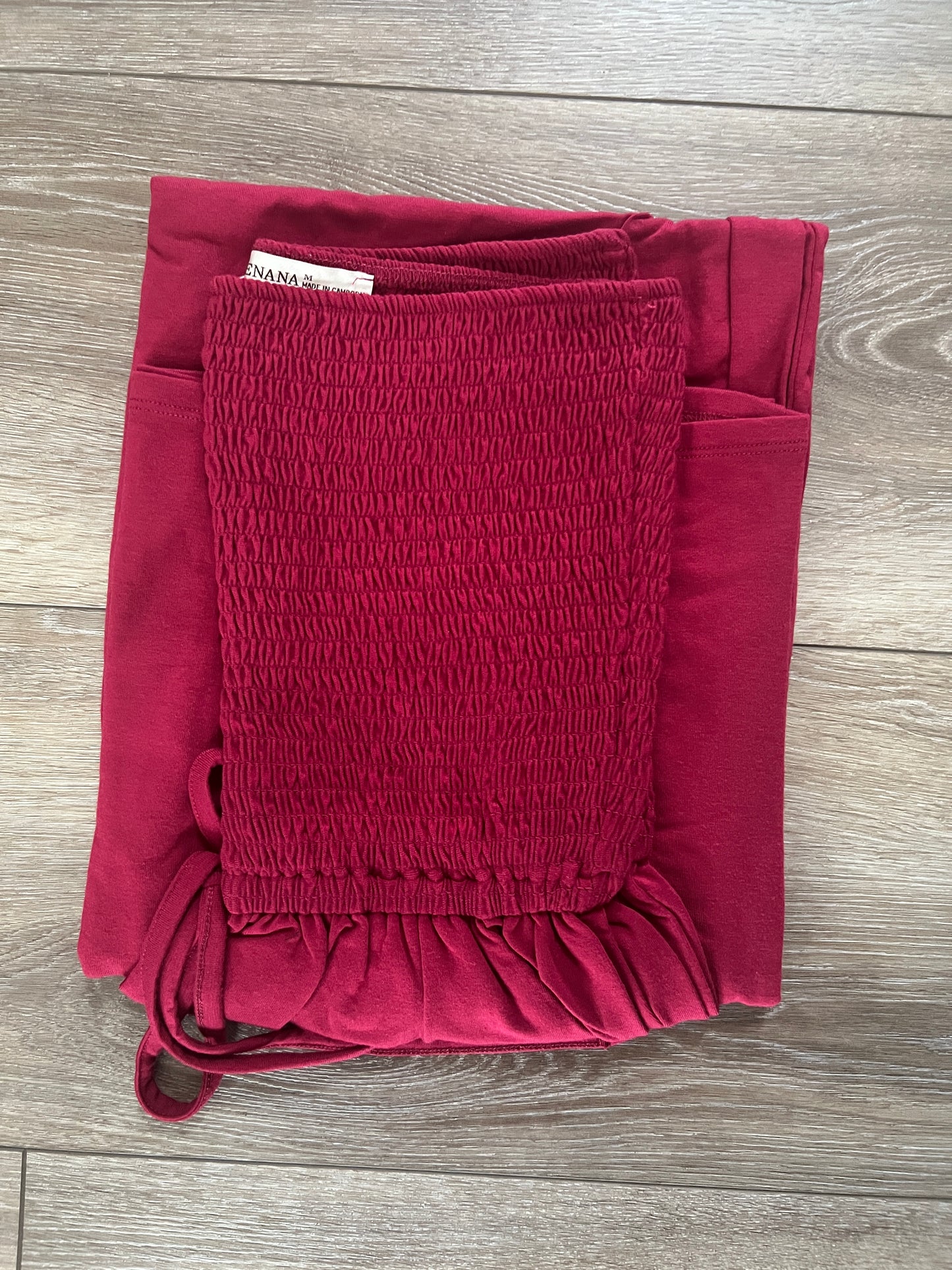 Smocked Tube Top Wide Leg Jumpsuit