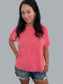 Cuffed Short Sleeve Ribbed Top
