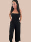 Smocked Tube Top Wide Leg Jumpsuit
