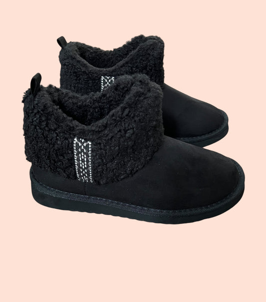 Sherpa-Lined Ankle Booties