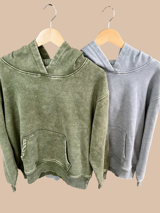 Mineral Wash Sweatshirt Hoodie