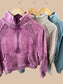 Mineral Wash Half-Zip Fleece Pullover