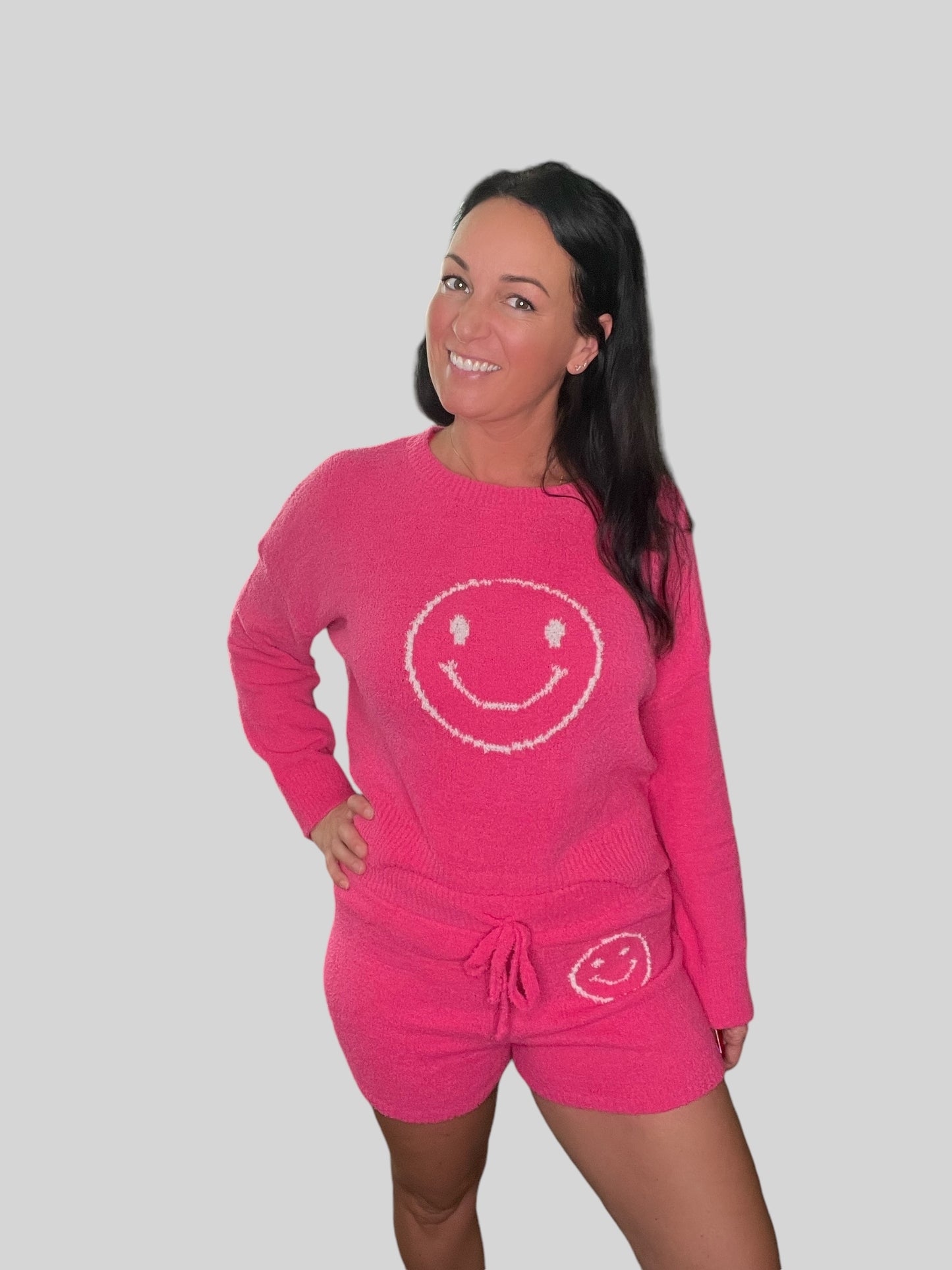 Smiley Top & Shorts Loungewear Set