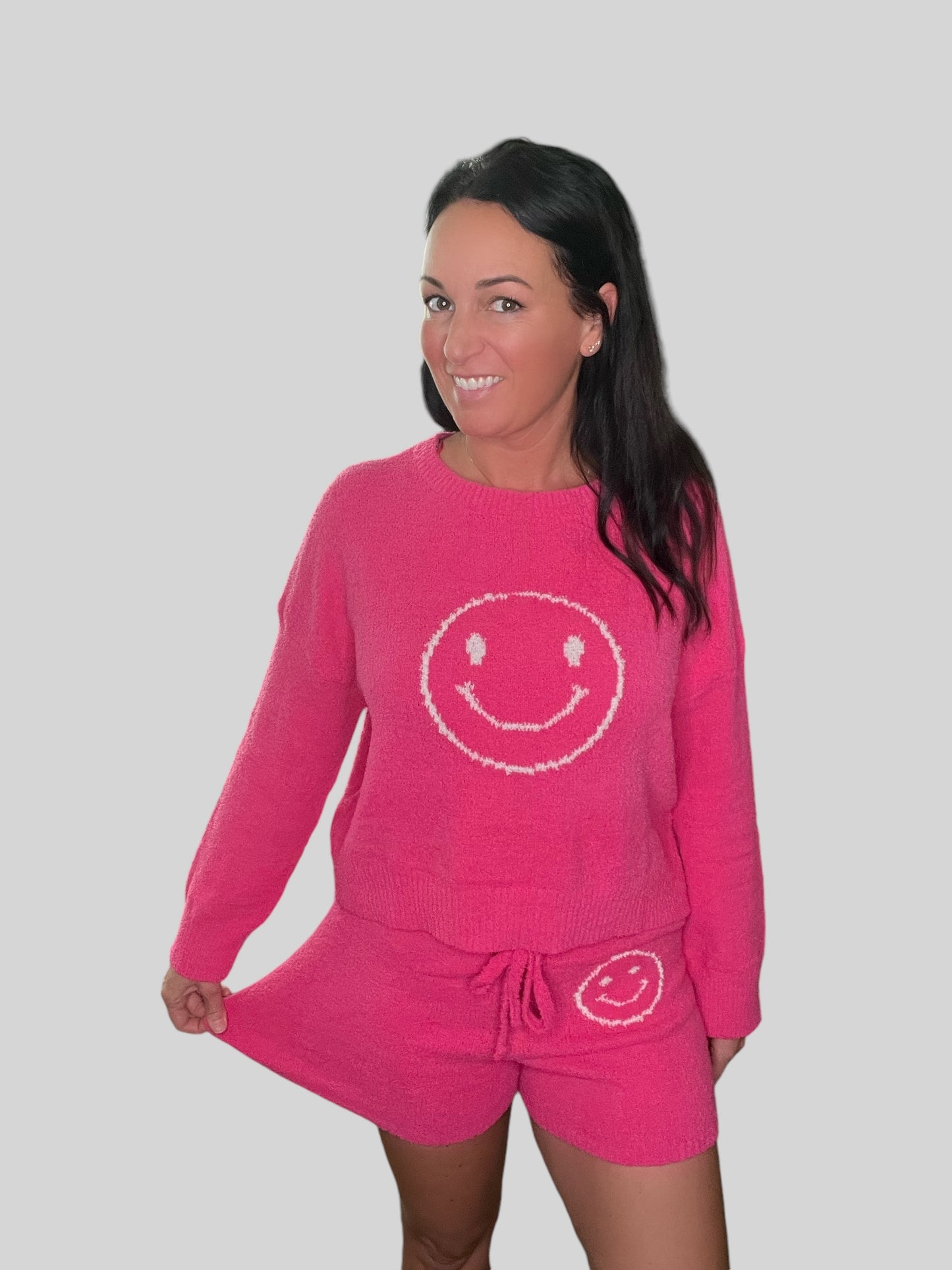 Smiley Top & Shorts Loungewear Set