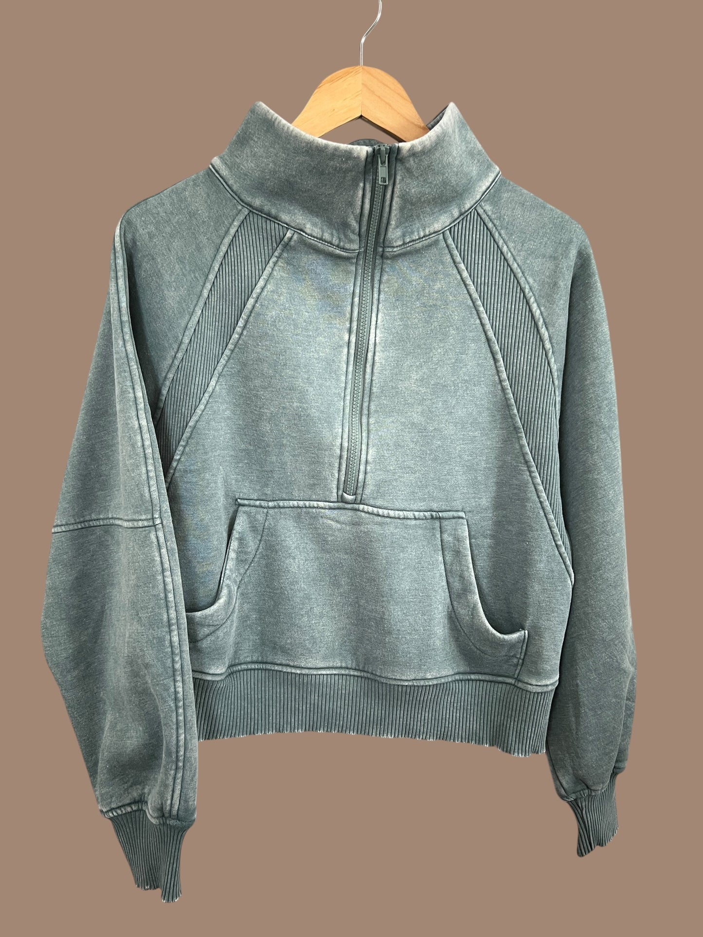 Mineral Wash Half-Zip Fleece Pullover