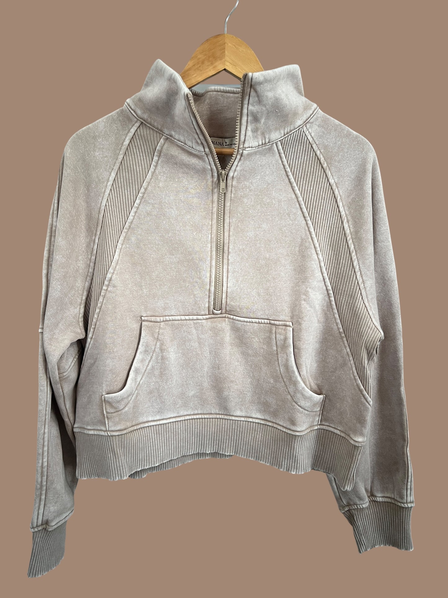 Mineral Wash Half-Zip Fleece Pullover