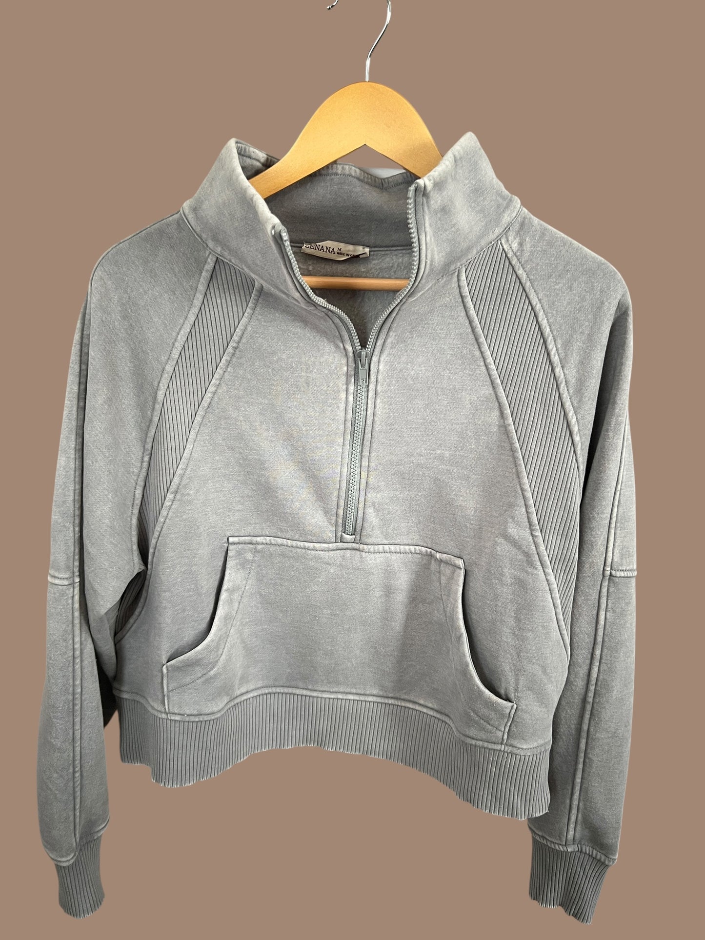 Mineral Wash Half-Zip Fleece Pullover
