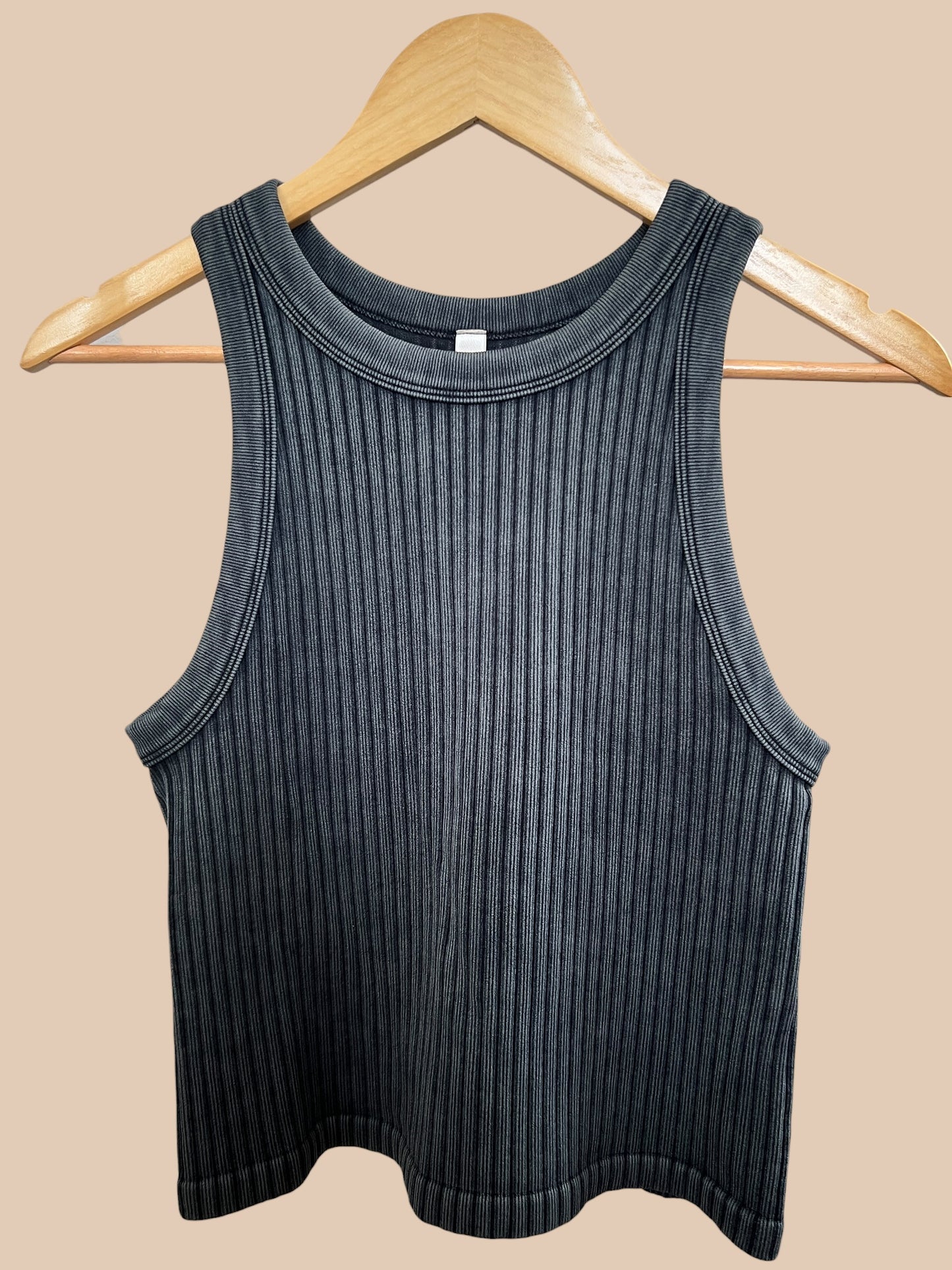 Ribbed Mineral Wash Seamless Tank