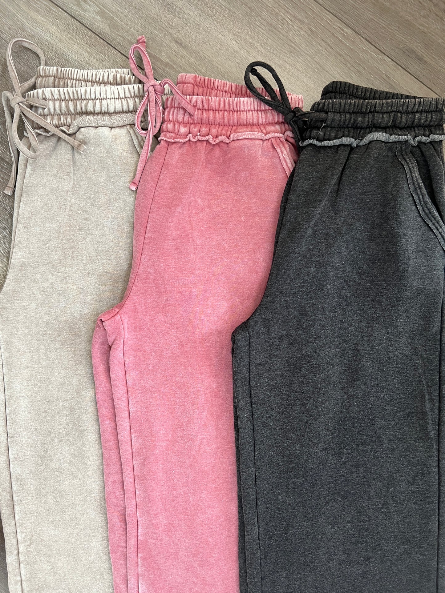 Mineral Wash Fleece Palazzo Sweatpants
