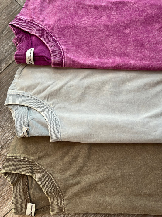 Mineral Washed Oversized Basic Tee
