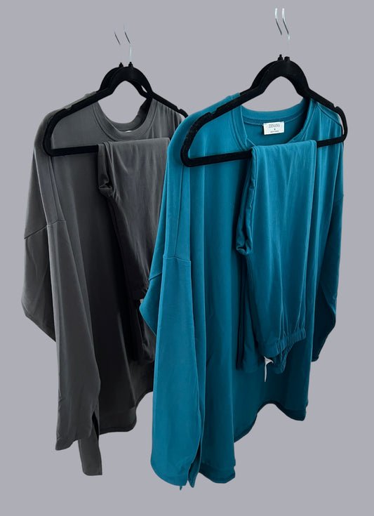 Microfiber Round Neck Loungewear Set