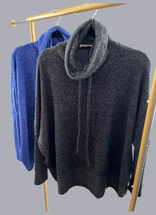 Cowl Neck Pull-Over Sweater