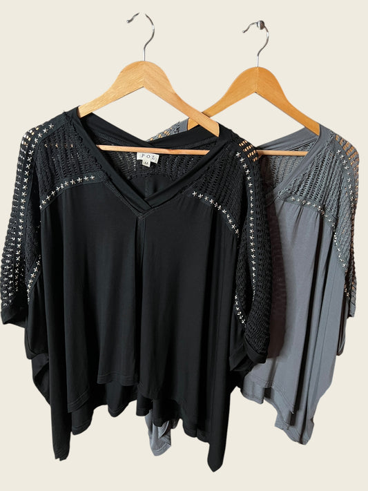 'Star Studded' Flowy Half-Sleeve Top