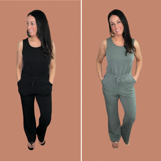 Scuba Luxe Sleeveless Jumpsuit