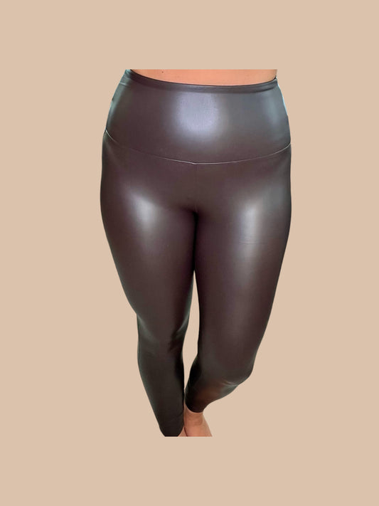 Faux Leather High-Rise Leggings