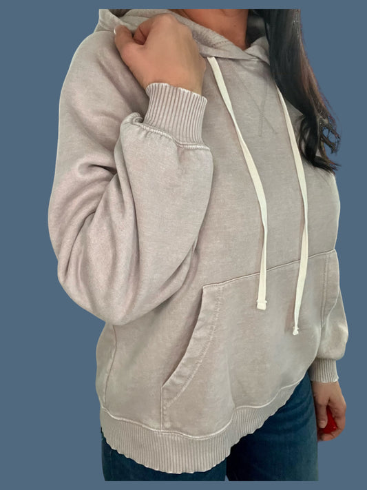 Mineral Wash Fleece Hoodie