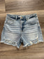 Risen High-Rise Distressed Cutoff Jean Shorts