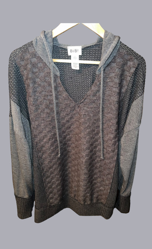 Contrast Pattern Pullover Hoodie