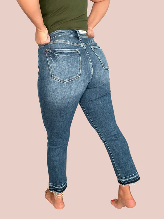 Judy Blue Cropped Kick Flare Jeans