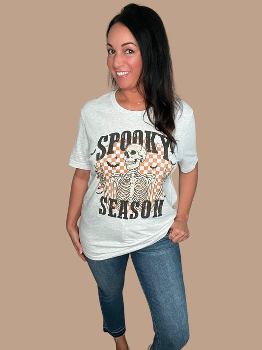Spooky Season Skeleton Graphic T-Shirt
