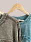 Oversized French Terry Acid Wash Pullover