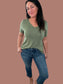 Essential V-Neck Short Sleeve Top