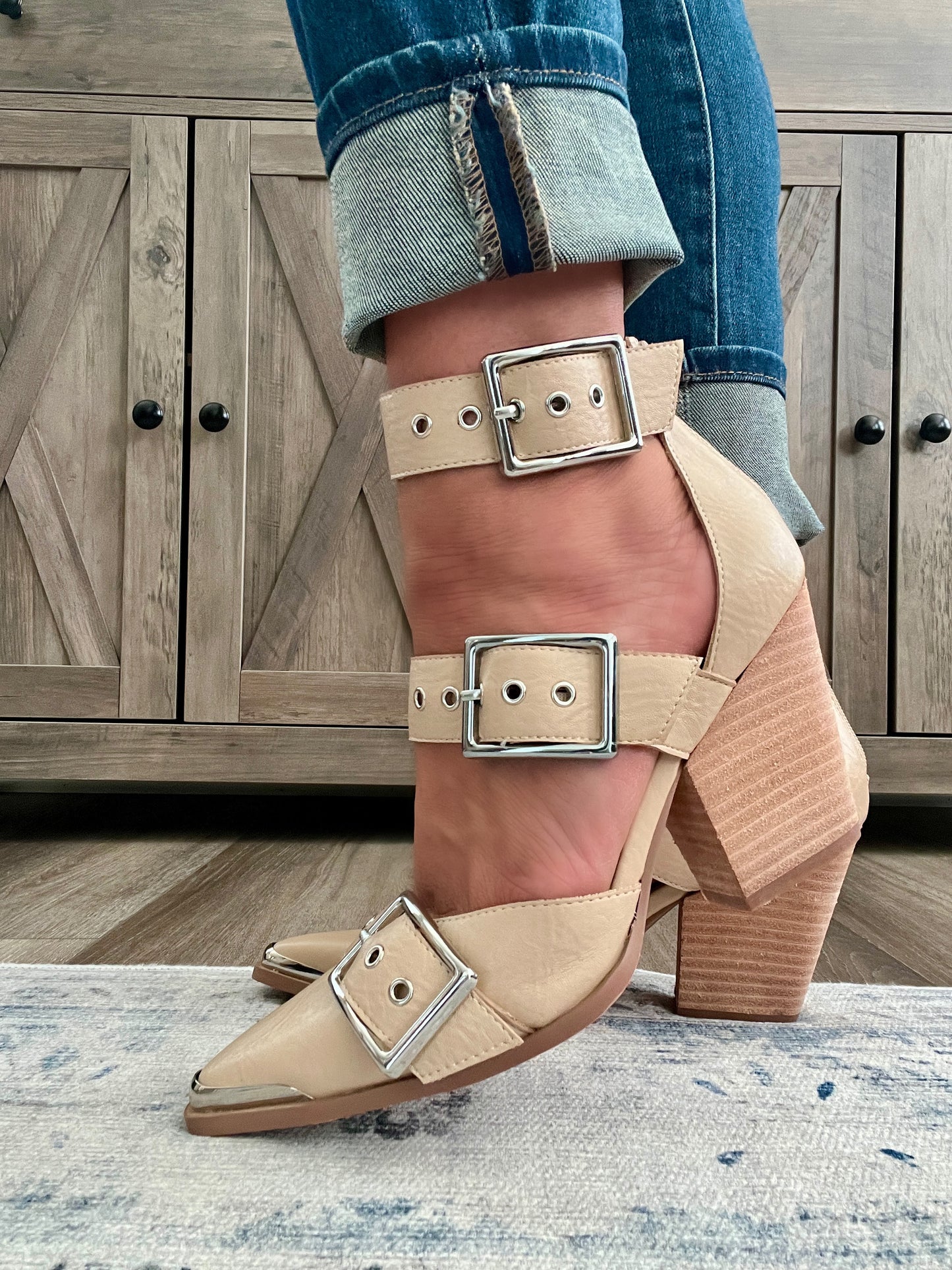 ‘On Point’ Strappy Buckle Heels