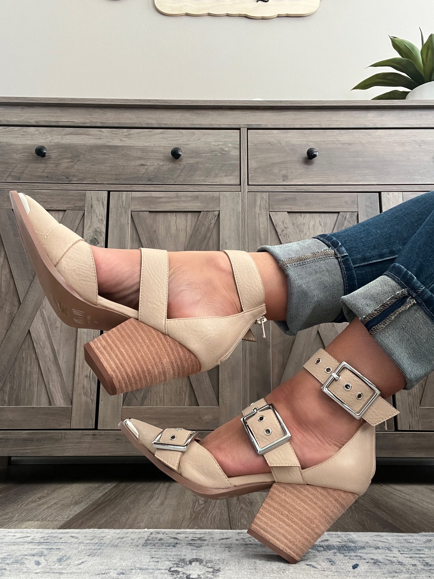 ‘On Point’ Strappy Buckle Heels
