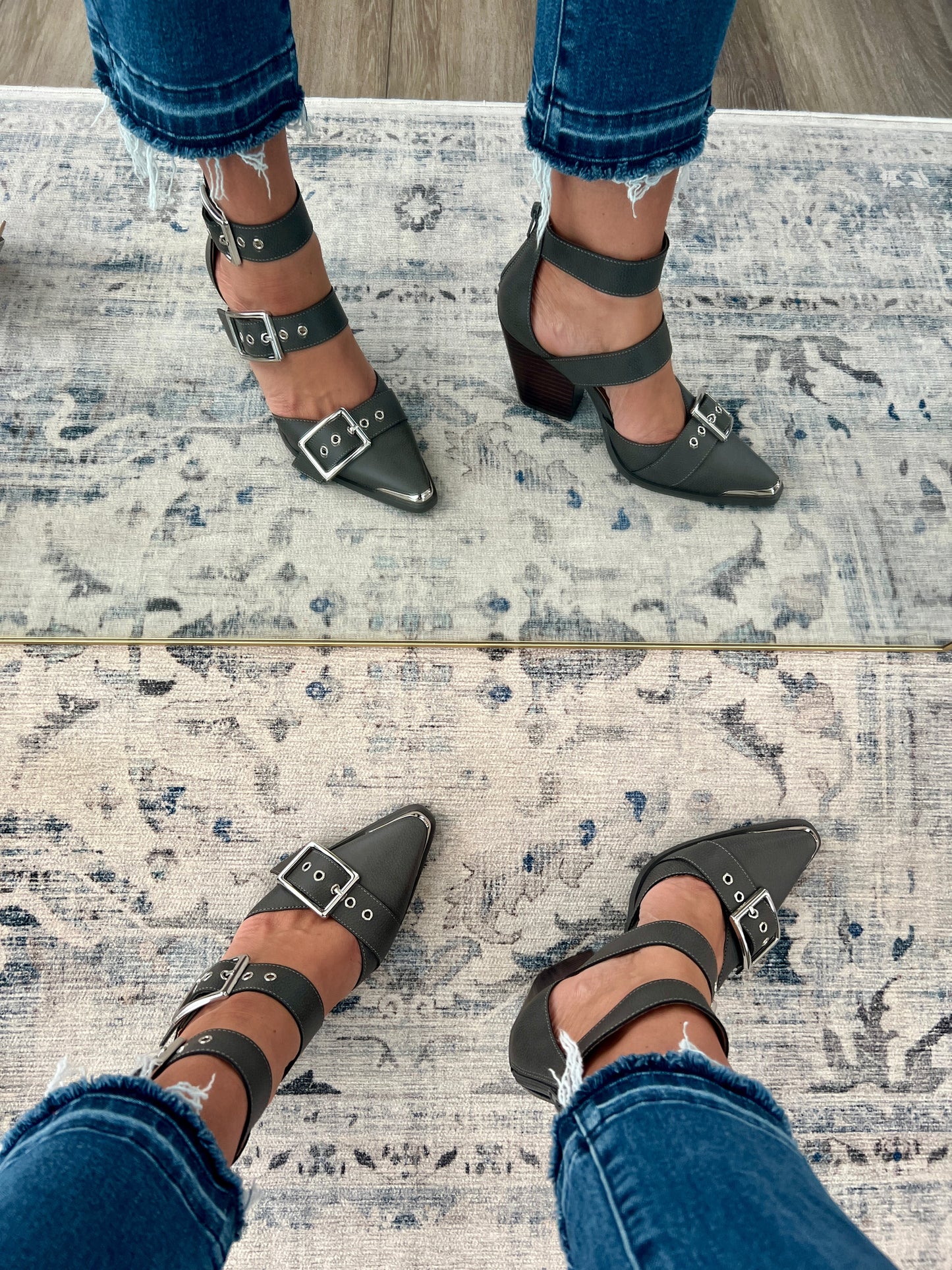 ‘On Point’ Strappy Buckle Heels