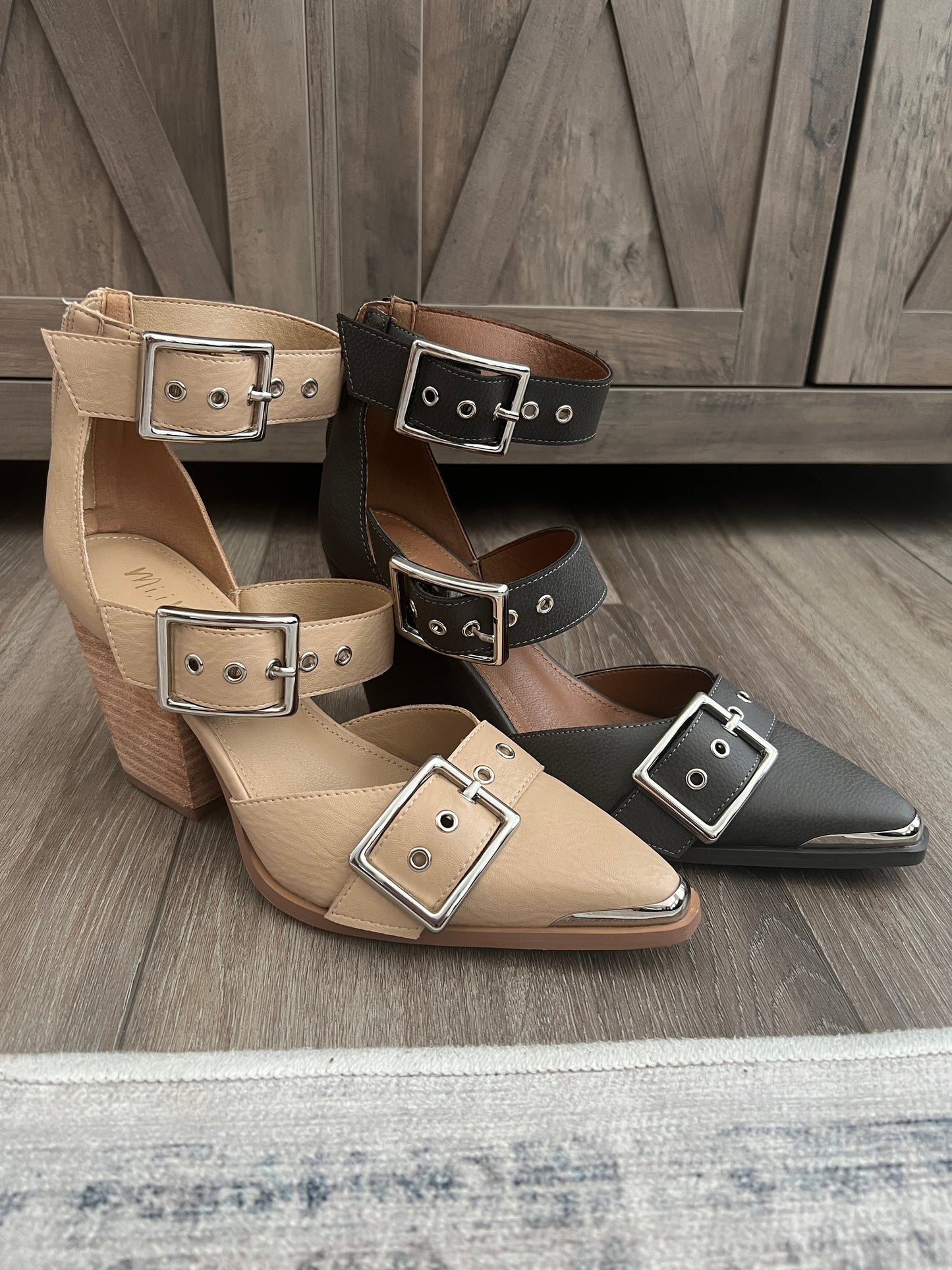 ‘On Point’ Strappy Buckle Heels