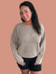 Textured Knit Drop-Shoulder Sweater